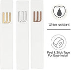 A&S Mezuzot Modern Concrete Mezuzah Case with Scroll, Easy Peel and Stick Mezuza (White+ Wood Shin, 5 Inches)