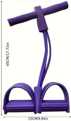 21 Fitness Resistance Bands-4 Tube Pedal Ankle Puller,Pedal Resistance Band with Handle,Resistance Bands,Strength Training, Tummy, Waist, Arm, Leg Slimming, Home Gym Exercise Equipment