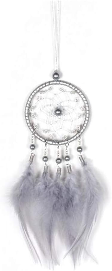 Car Charms for Rear View Mirror, Small Gray Dream Catchers for Cars Mirror Hanging Decorations