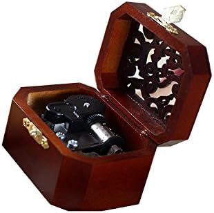 WESTONETEK Vintage Wood Carved Mechanism Musical Box Wind Up Music Box Gift For Christmas/Birthday/Valentine's day, Melody Castle in the Sky