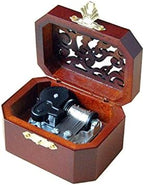 WESTONETEK Vintage Wood Carved Mechanism Musical Box Wind Up Music Box Gift For Christmas/Birthday/Valentine's day, Melody Castle in the Sky