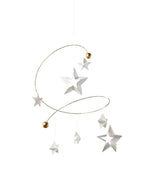 Starry Night 7 Mobile with 7 Hanging Stars - f163b - 11 inches - Handmade in Denmark by Flensted