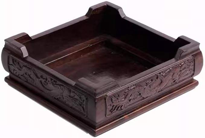 GOLDY&WENDY Oriental Furniture Decor Stand Square Indoor Wooden Vase Plant Teapot Pedestal Display Risers Home Decor Base