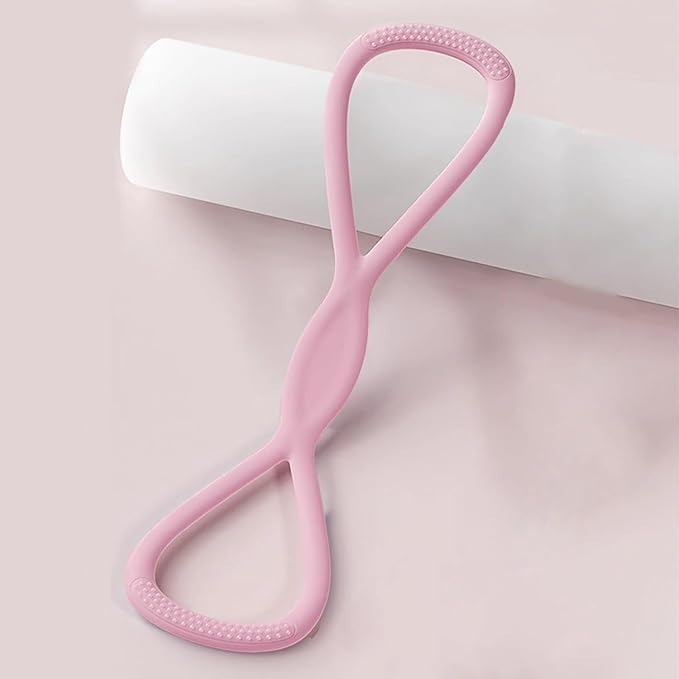 Figure 8 Resistance Bands for Women & Men – 15LB Silicone Pull Rope for Shoulder, Back & Arm Workout – Non-Slip Handles, Home Gym, Yoga & Physical Therapy – Toning, Posture Correction