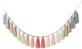 DrCor 16ft Pink & Grey Boho Tassel Garland – Handmade Yarn Bunting Banner for Nursery, Kids Room or Dorm, Baby Shower, Birthday Party Backdrop, or Cozy Home Decor