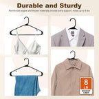 HOUSE DAY 200 Pack Plastic Clothes Hangers, Commercial Bulk Shipment for Business, Sturdy Durable Lightweight Hangers Black Ideal for Retail Dry Cleaners Warehouses, Save Cost & Warehouse Space