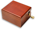 Play (Can't Help Falling in Love) Brown Wooden Hand Crank Music Box with Sankyo Musical Movement (65 Tunes Option)
