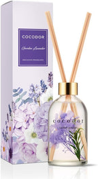 COCODOR Herbarium Reed Diffuser/Garden Lavender/6.7oz(200ml)/ Fragrance Scent Essential Oil Stick Diffuser Set for Bedroom Bathroom Home Décor