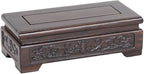 GOLDY&WENDY Solid Wood Display Stand Square Rosewood Hand-Carved Vase Lamp Buddha Statue Display Risers Home Decor Pedestal Base