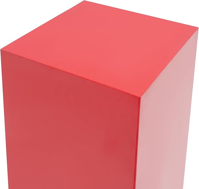 Display Pedestal Stand, Metal Display Pedestal Stands, Metal Showing Holder Pillars Display Pillars For Birthday Party Wedding 110.23 lbs Load-Bearing Capacity (Red 3 PCS)