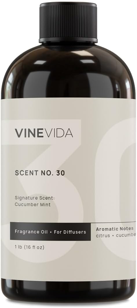 VINEVIDA [16 Fl Oz] Cucumber Mint Fragrance Oil for Cold Air Diffusers, Essential Oils for Diffuser Oil Refill & Air Freshener Room Spray