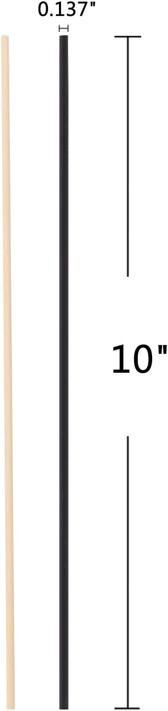 HOSSIAN Reed Diffuser Sticks - Reed diffusers-Reed Sticks -Diffuser Glass Bottles-Diffuser Refills- Natural Rattan Wood Replacement for Aroma Fragrance (10" Black and Beige)