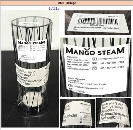 Mango Steam Pluvian Soakstone Umbrella Holder (Regular, Gold)