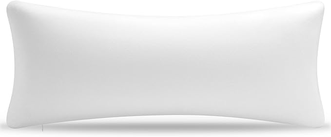 AM AEROMAX 12 × 32 Throw Pillow Memory Foam Pillow Insert - Rectangular Bolster for Decorative Cushion Bed Couch Sofa - Non-Deforming Over Time