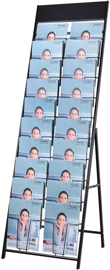 magazine display stand Double A4 width 10 layer brochure display stand for trade show and Public areas (Double A4 width)