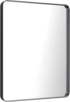 LOAAO 30X36 Inch Black Metal Framed Bathroom Mirror for Wall, Matte Black Bathroom Vanity Mirror Farmhouse, Anti-Rust, Tempered Glass, Hangs Horizontally or Vertically