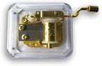 BinkeGG Play (Let It Go) Clear Acrylic Hand Crank Music Box with Sankyo Musical Movement (65 Tunes Option)
