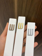 A&S Mezuzot Modern Concrete Mezuzah Case with Scroll, Easy Peel and Stick Mezuza (Ivory+ Gold Shin, 11 Inches)