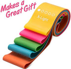 Fit Simplify 10 Inch Resistance Loop Exercise Bands, Set of 5, Assorted Colors