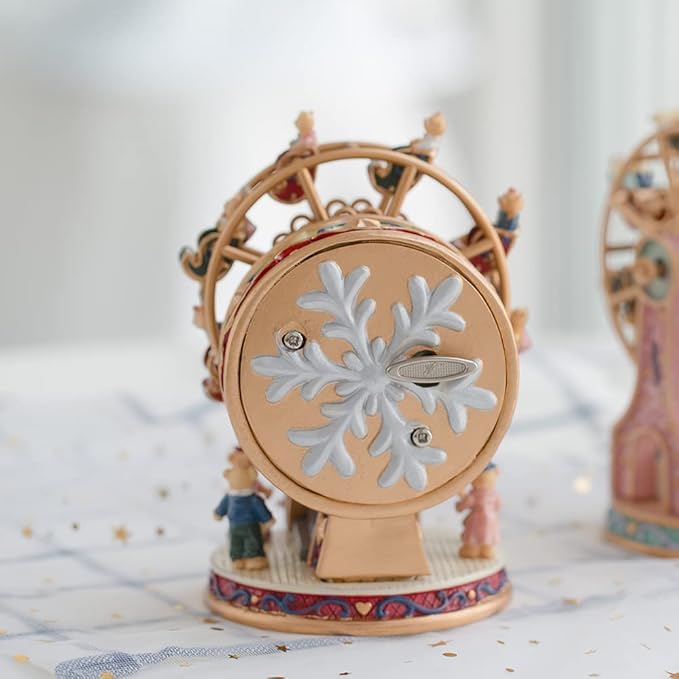 LOVE FOR YOU Gift Wrapped Music Box Bear Ferris Wheel Musical Decoration for Girls and Kids Sister Son Daughter Mom Granddaughter Grandma Niece Women Christmas Birthday Presents Gifts
