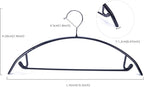 Nature Smile Non Slip PVC Coating Sweater Hangers,Dress Suit Coat Hangers,Shoulder Bump Free Golf T Shirts Clothes Hangers (Black Color 20 Pack)