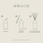 Sweet Water Decor Non-Toxic Cashmere and Vanilla Reed Diffuser Set, Cashmere, Sandalwood, Milky Coconut, Bourbon Vanilla Scented Diffuser for Home, Light Fragrance, Made in the USA, 3.5 FL OZ