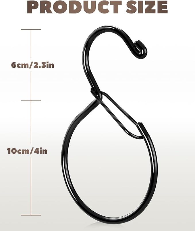 2 Pack Belt Hanger, Belt Hanger for Closet, Rust-Proof Belt Organizer for Closet, Holds Ties, Scarves, hat, Bags & Accessories, Black