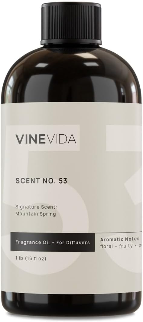 VINEVIDA [16 Fl Oz] Mountain Spring Fragrance Oil for Cold Air Diffusers, Essential Oils for Diffuser Oil Refill & Air Freshener Room Spray