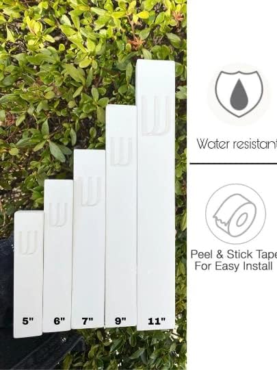 A&S Mezuzot Modern Concrete Mezuzah Case with Scroll, Easy Peel and Stick Mezuza (Ivory+ Engraved Shin, 6 Inches)