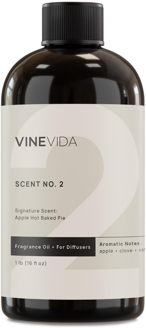 VINEVIDA [16 Fl Oz] Apple Hot Baked Pie Fragrance Oil for Cold Air Diffusers, Essential Oils for Diffuser Oil Refill & Air Freshener Room Spray