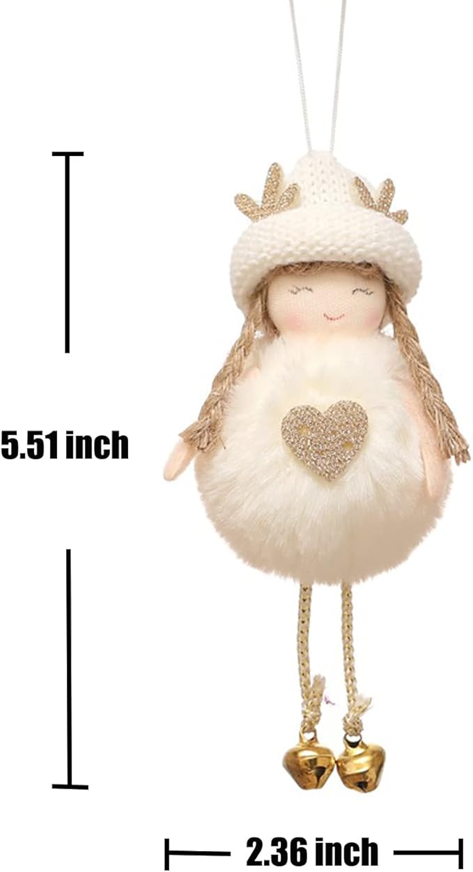 3pcs Christmas Angel Doll Decoration, Christmas Tree Hanging Ornaments, Thanksgiving Day Birthday Gifts, New Year Fairy Presents, Home Party Kids Girls Toys Pendant(GF-X2)