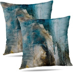 Red and Grey Abstract Art Artwork Pillow Cover, Gallery Modern Decorative Throw Pillows Cushion Cover for Bedroom Sofa Living Room 26 x 26 Inch Set of 2