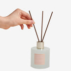 Cocorrína Premium Reed Diffuser Set with Preserved Baby's Breath & Cotton Stick Sandalwood Rose | 6.7oz Scent Fragrance Oil Diffuser for Bedroom Bathroom Home Décor