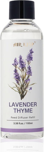 Airkeep Reed Diffuser Oil Refill/Lavender Thyme/3.38oz（100ml/1 Pack/Scented Oil Refill for Reed Diffuser Home Fragrance for Bedroom, Bathroom Office Home Decor