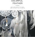 Set of 5 Boho, Hanging Large Boho Dream Catcher Wall Hanging Moon Dream Catcher Set Dream Catchers Wall Decor for Vintage Wedding Home Decorations (Grey)