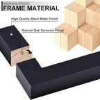 100% Solid Wood 14x20 Picture Frame Set of 2, Black Frame for 14 x 20 Inch Picture Poster Photo, Light Weight 14 by 20 HQ Matte Black Frame for Wall - 2 Pack/Black/14 x20