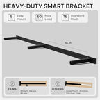 Homeforia 60 inch Natural Floating Shelf, High End Solid Real Wood 60inch Small Floating Shelves for Wall Mounted, Natural Wooden Floating Shelves, Heavy Duty Bracket, 60 X 6.5 X 1.75 in, Set of 2