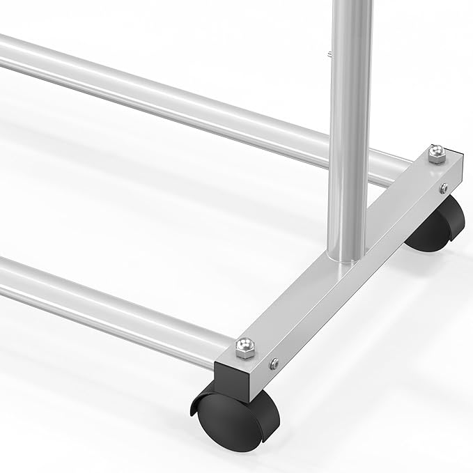 Simple Houseware Standard Rod Garment Rack, Silver