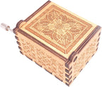 Lalaland Music Box Hand Crank Musical Box Carved Wooden,Play The Theme Song of Lalaland,Brown