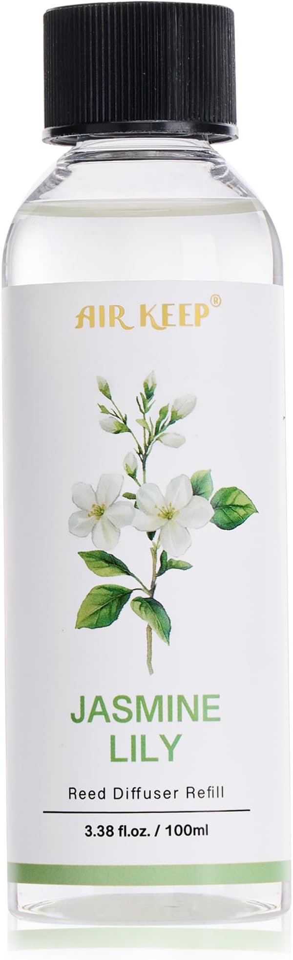 Airkeep Reed Diffuser Oil Refill/Jasmine Lily/3.38oz（100ml/1 Pack/Scented Oil Refill for Reed Diffuser Home Fragrance for Bedroom, Bathroom Office Home Decor