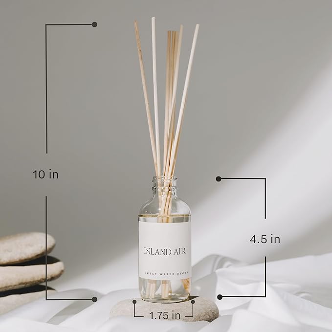 Sweet Water Decor Hello Fall Reed Diffuser Set - Hot Cider, Cinnamon, Cloves, Apple, and Nutmeg Fall Scented Diffuser - Scent Diffusers for Home, Fall Home Long Lasting Fragrance, Made in the USA