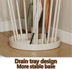 Umbrella Stand, Umbrella Holder, Freestanding Umbrella Basket with Drip Tray, Modern Iron Frame Umbrella Storage, Indoor Umbrella Holder for Entryway(Green)