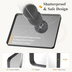Sweetcrispy Bathroom Wall Mirror, 48x30 Inch Wall Mount Mirror for Over Sink, Modern Rounded Rectangle Vanity Mirrors with Matte Metal Framed, for Home Decor, Living Room, Bedroom, Black