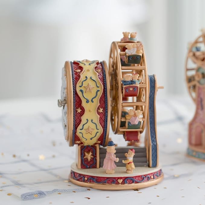 LOVE FOR YOU Gift Wrapped Music Box Bear Ferris Wheel Musical Decoration for Girls and Kids Sister Son Daughter Mom Granddaughter Grandma Niece Women Christmas Birthday Presents Gifts
