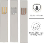 A&S Mezuzot Modern Concrete Mezuzah Case with Scroll, Easy Peel and Stick Mezuza (Grey+ Gold Shin, 6 Inches)