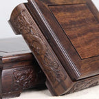 GOLDY&WENDY Oriental Furniture Decor Stand Square Indoor Wooden Vase Plant Teapot Pedestal Display Risers Home Decor Base