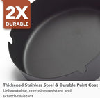 Ashtray with Lid for Outside Patio, 2 Pack Windproof Ash Tray, Black Stainless Steel Smokeless Ashtray for Outdoor Home Office Tabletop Patio Outdoor Balcony, Meidium