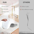 1 Pack Incense Holder for Sticks, Insence-Stick Holder Ash Catcher with Removable Glass [Anti-Ash Flying], Mess-Free Incense Burner Holder, Perfect for Meditation Yoga Relaxation,Home Decor(Dark Gray)