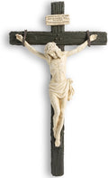 DevotedWalls 20.75" H Catholic Realistic Style Crucifix for Wall, Large realistic Jesus Chirst Cross for Church, Chapels and Home (Black and White Color)