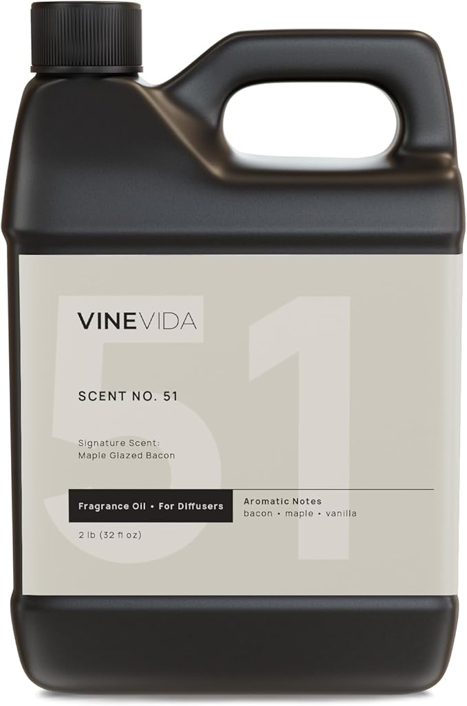 VINEVIDA [32 Fl Oz] Maple Glazed Bacon Fragrance Oil for Cold Air Diffusers, Essential Oils for Diffuser Oil Refill & Air Freshener Room Spray